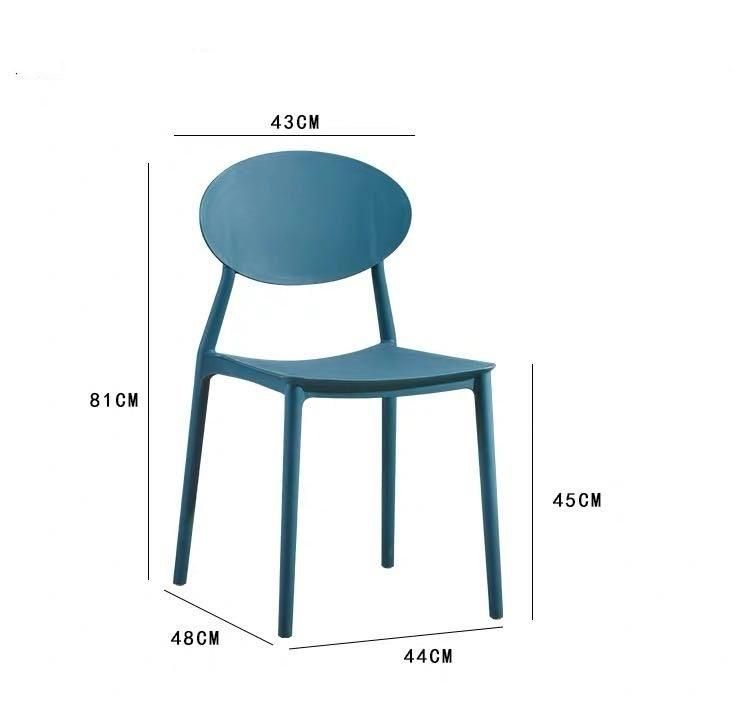 Wholesale Colorful Outdoor Sillas Stackable PP Restaurant Cafe Plastic Chairs