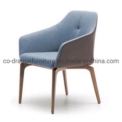 Modern Minimalism Dining Furniture Wooden Legs Dining Chair with Arm