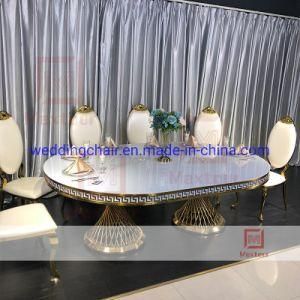 Dubai 5 Stars Hotel Project 10 People Stainless Steel Dining Table Set