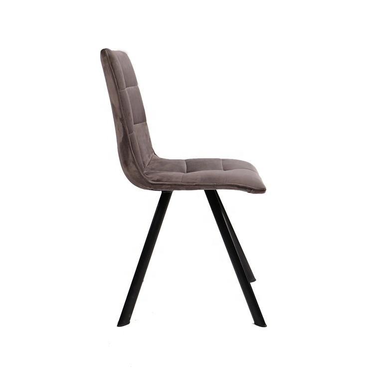 Bazhou Upholstered French Fabric Metal Dining Chair
