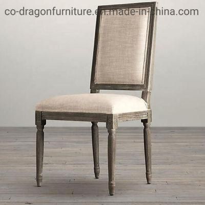 Fashion Light Luxury Solid Wood Dining Chair Furniture with Fabric