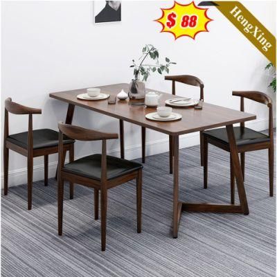 Wood Simple Hot Selling Nordic Wooden Table Set Dining Table with Chair