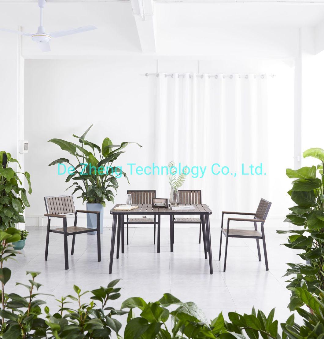 Garden Plastic Wood Folding Dining Sets Table and Chairs Balcony Chairs