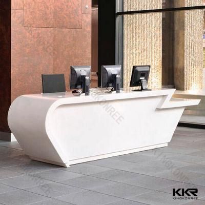 Office Furniture Hotel Furniture Front Office Desk White Reception Desk Custom Made Mobile Bar