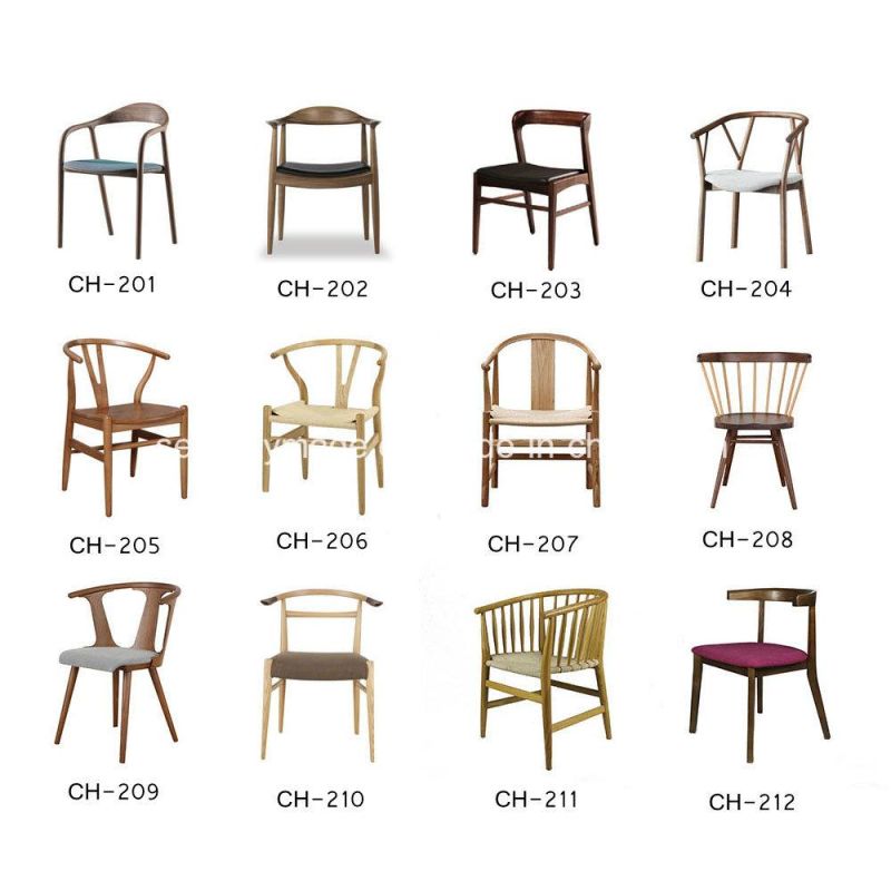 Hotel Restaurant Furniture Upholstered Dining Chair with Wood Legs