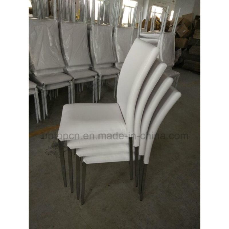 (SP-LC219) Steel Frame Stacking Leather Dining Chair for Hotel, Restaurant, Wedding, Exhibition
