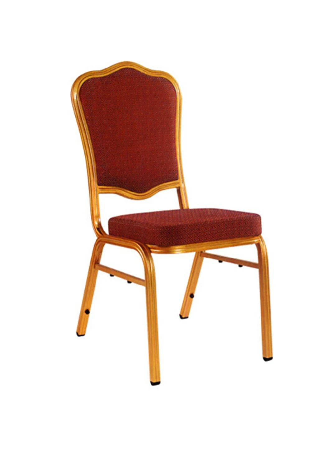 Fashion Hotel Hall Restaurant Dining Stackable Metal Armless Banquet Chair