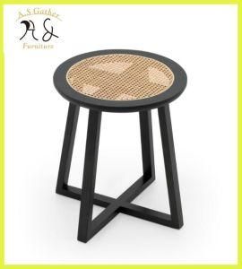 Newest Design Solid Wooden Natural Wicker Round Coffee Table