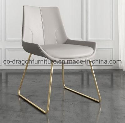 Hot Selling Metal Leather Leisure Dining Chair for Home Furniture