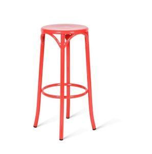 626-H65-St Thonet Stool in Red Color