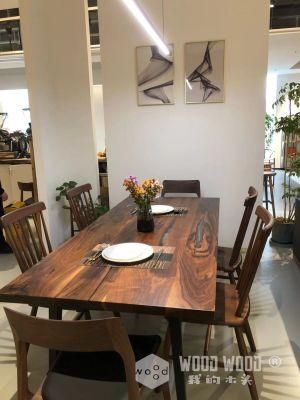 Custom Size Walnut /Oak / Ash Dining Table Top/Slab with Live Edge for Furniture