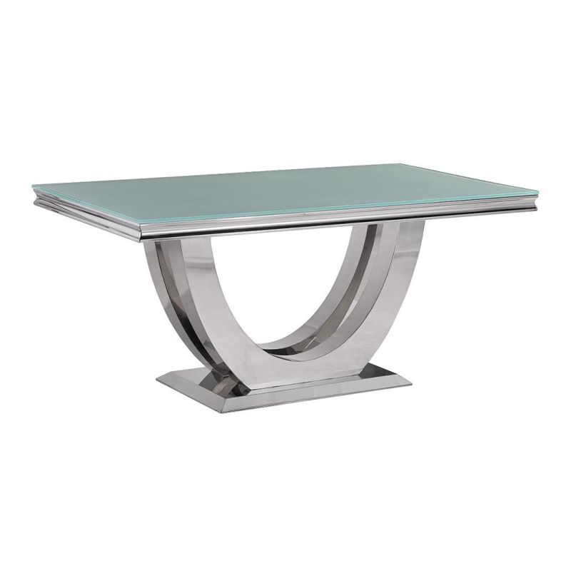 Dining Table and Chairs Stainless Steel Frame Luxury Dining Table Set Modern Marble Dining Room Table