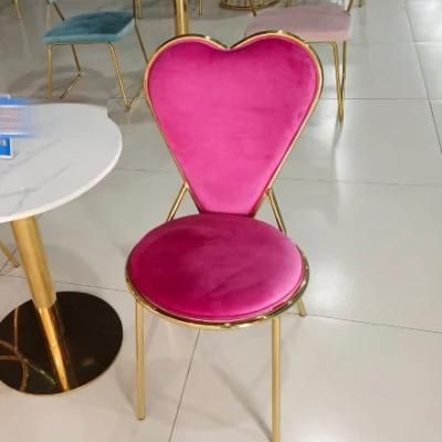 Wholesale Nordic Dining Chair Soft Velvet Fabric Dining Room Chair