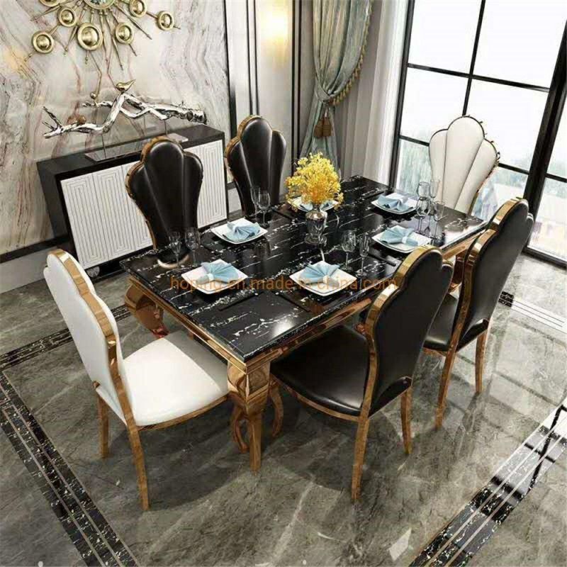 6 Seater China Home Furniture Manufacturer Glass Dining Tables