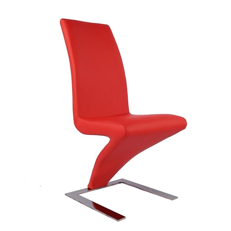 China Wholesale Modern Home Furniture Metal Legs PVC Seat Commercial Restaurant Dining Room Chair
