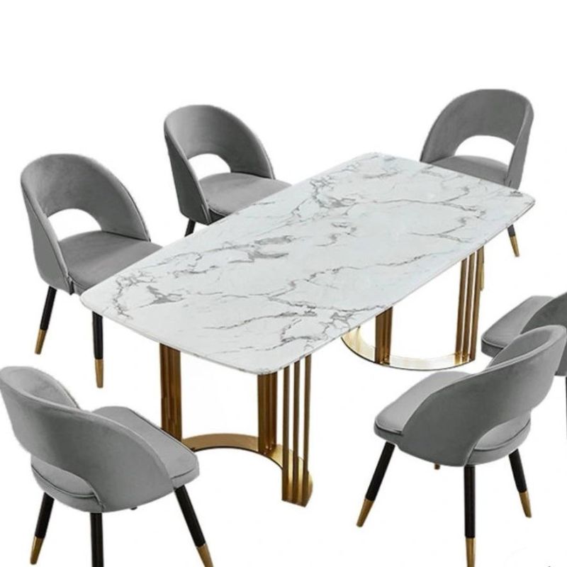 Marble Top Dining Table for Kitchen