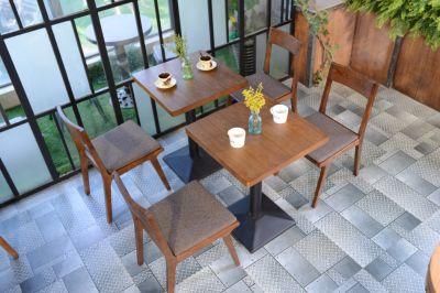 High Quality Brown Color Wooden Frame Dining Chair for Restaurant and Coffee Shop