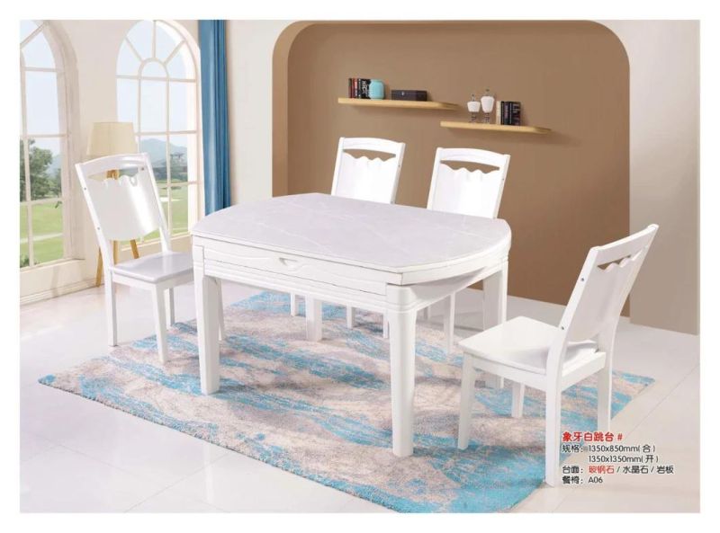 Home Hotel Furniture Modern European Dining Table Set Restaurant Marble Table