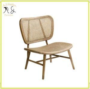 Vintage Style Solid Ash Wooden Rattan Wicker Hotel Lounge Chair Outdoor Garden Chair