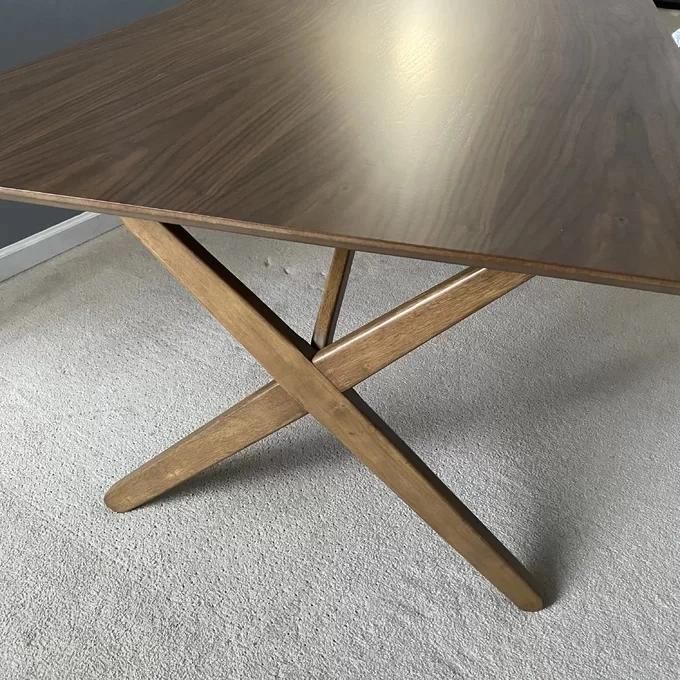 Wholesale Home Furniture Dining Room Furniture Dining Table Solid Wood Rectangle Dining Table Live Edge Walnut /Maple Cherry Solid Wood Dining/ Conference Table