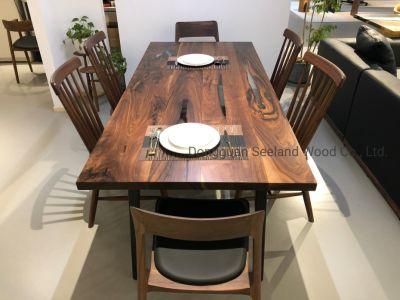Saw Edge Walnut Solid Wooden Table Top /Epoxy Resin Table / Natural Wood Table / Countertop/ Wood Dining Table
