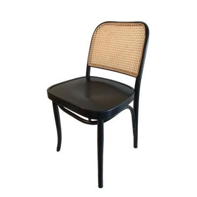 Kvj-Ec14 Hoffman Rattan Wooden Black Designer Dining Chair