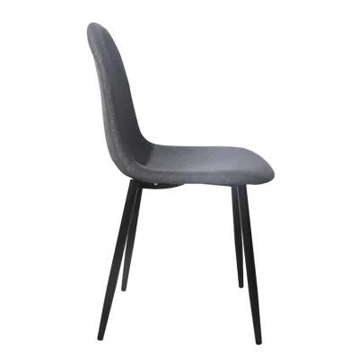 China Wholesale Factory Modern Furniture High Quality Custom Metal Leg Fabric Dining Room Chair