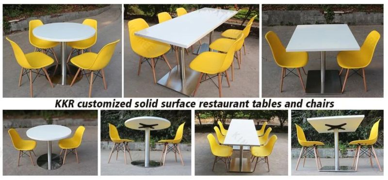 Restaurant Solid Surface Dining Table Acrylic Table Top