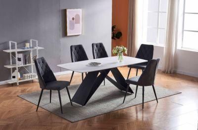 Customized Modern Rock Board Dining Table Set