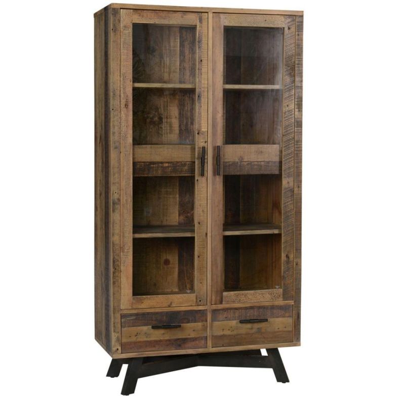 Kvj-Ca04 Recycled Pine Wood Storage Wardrobe