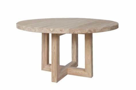 Kvj-Rr30 Reclaimed Wood Round Rustic Antique Dining Table