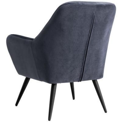 Chinese Furniture Twolf Dining Room Furniture Modern Simplicity Velvet Dining Chair Metal Leg Reception Chair Chair