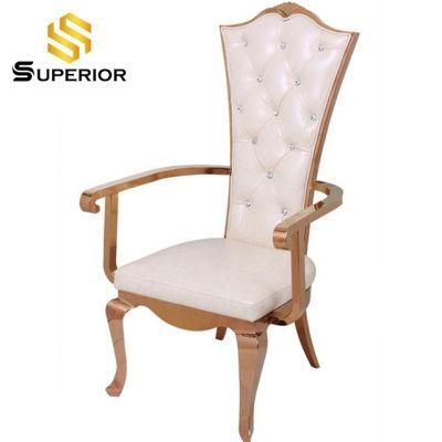 Modern Design Hotel Furniture Leather Armchair Royal Dining Chair