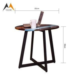 Factory Direct Sale Modern Metal Round Restaurant Dining Table