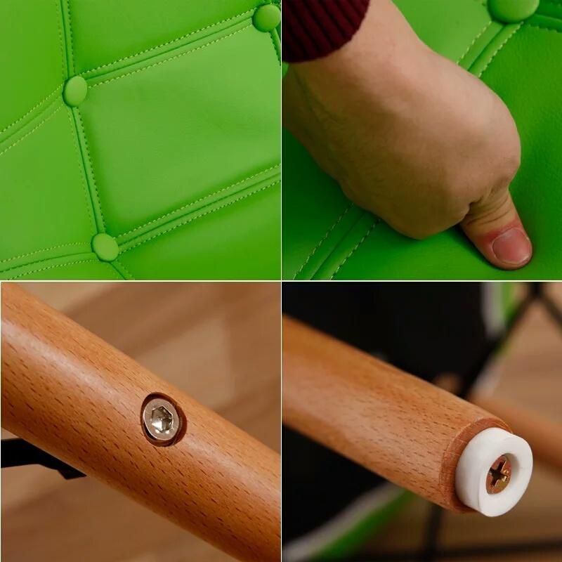 2021 Wholesale PU Leather Wooden Leg Modern Dining Chair From China Factory