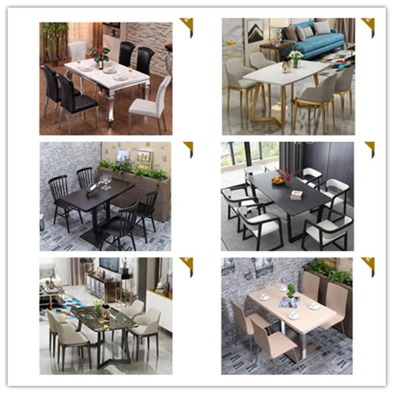 2021 New Design Factory Price Modern Home Kitchen Furniture Chair Table Sets Wooden Melamine Dining Tables