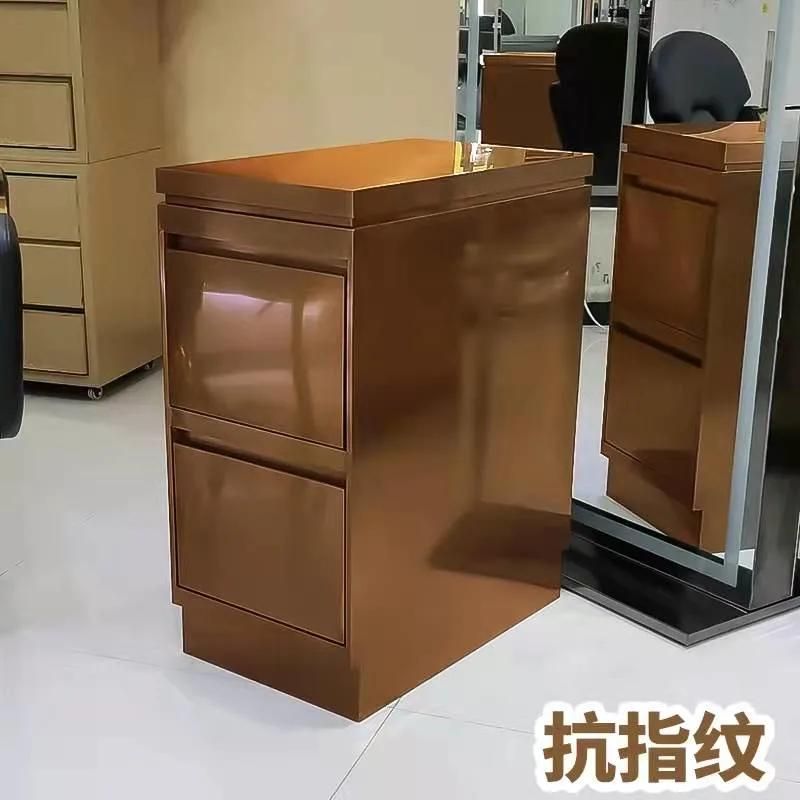 Office Furniture Wooden Panel Pedestal Credenza Movable Three Drawer Cabinet with Lock