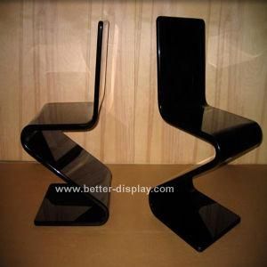 Acrylic Black Z Shape Dining Chair (BTR-Q3006)