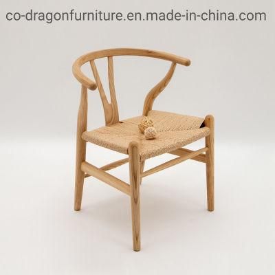 Fashion Chinese Style Dining Furniture Wooden Dining Chair with Rattan