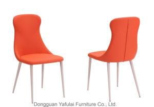 Factory Classic Orange PVC Dining Chair for Restaurant