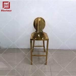 Mirror Gold Stainless Steel High Bar Chair