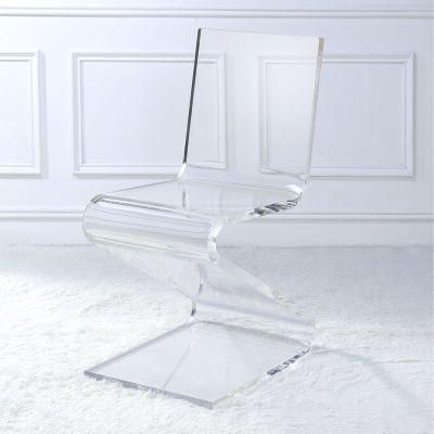 New Design Light Weight Clear Acrylic Wedding Chair with Cushion