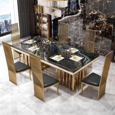 Custom Furniture Wedding Luxury Kitchen Gold Dining Table