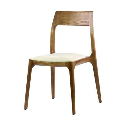 Natural Oak Timber Dining Chair with Fabric Seat for Commercial Restaurant Use