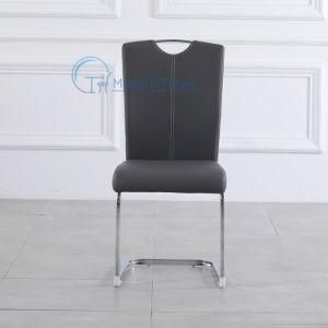 Leather Upholstered Seat High Back Restaurant Dining Chair