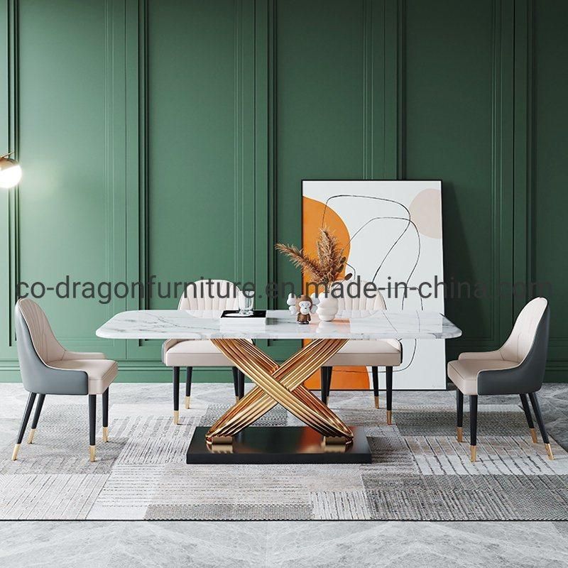 2021 New Design Steel Dining Table for Living Room Furniture