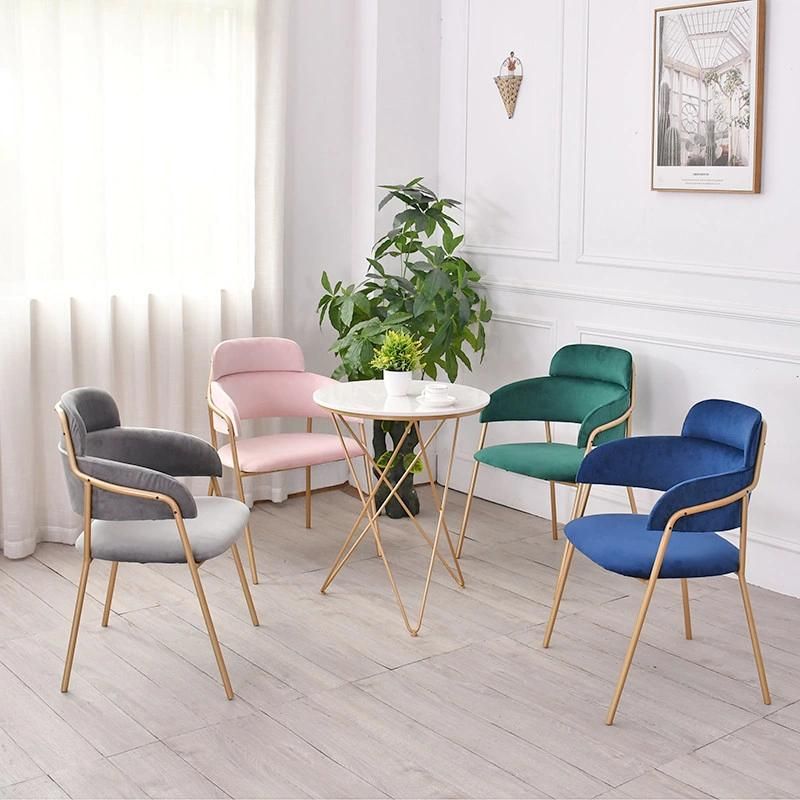 Wholesale Modern Home Furniture Set Restaurant Velvet Upholstered Dining Chairs