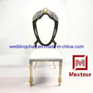Royal Gold Stainless Steel Carved Side Dining Chair