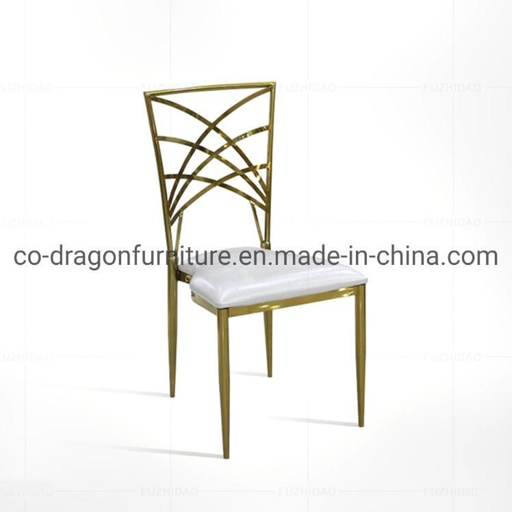 Gold Metal Leather Dining Wedding Chair for Dining Furniture