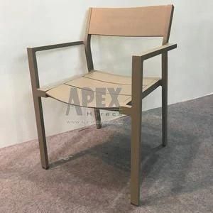 Outdoor Aluminum Dining Chairs and Table for Restaurant and Cafe